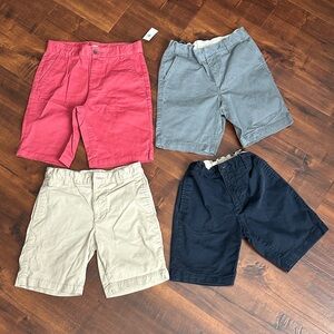 GAP Kids Chino Shorts Set - Red, Gray, Beige, and Navy Blue!  Size boys 14